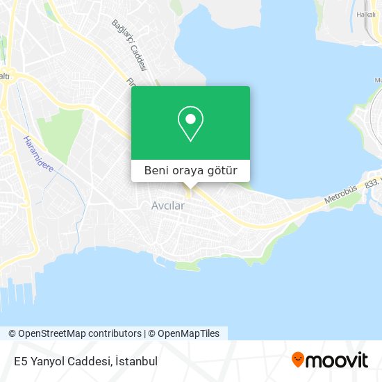 E5 Yanyol Caddesi harita
