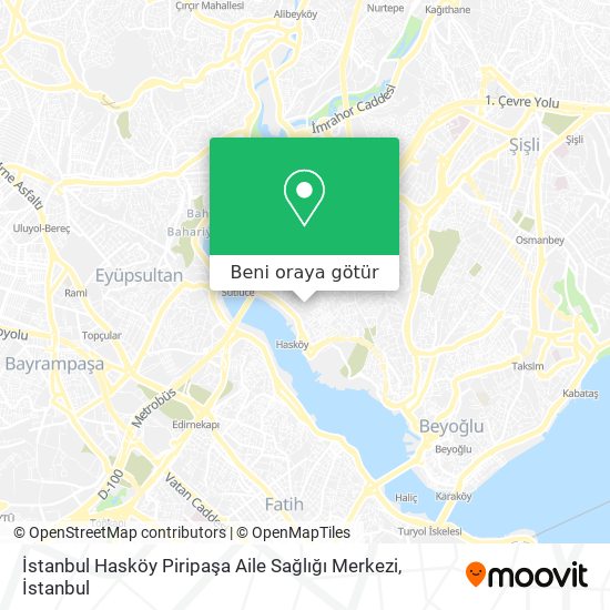 İstanbul Hasköy Piripaşa Aile Sağlığı Merkezi harita