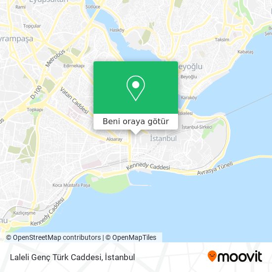 Laleli Genç Türk Caddesi harita