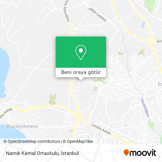 Namık Kemal Ortaokulu harita