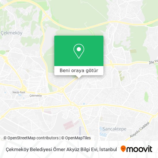 Çekmeköy Belediyesi Ömer Akyüz Bilgi Evi harita