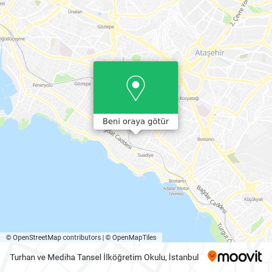 Turhan ve Mediha Tansel İlköğretim Okulu harita