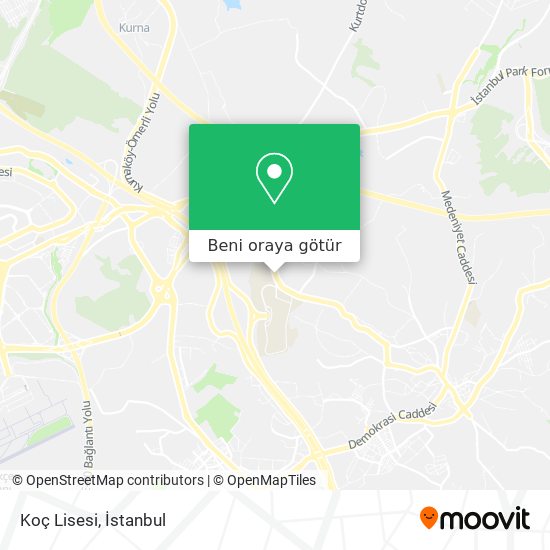 Koç Lisesi harita