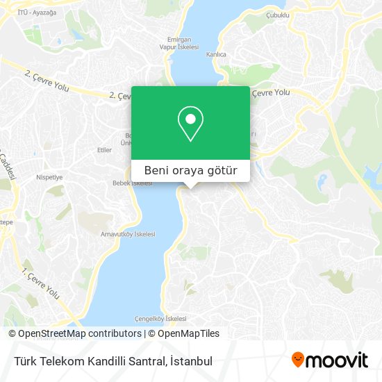Türk Telekom Kandilli Santral harita