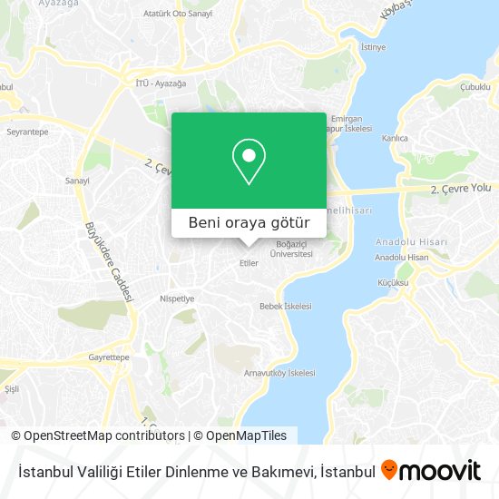İstanbul Valiliği Etiler Dinlenme ve Bakımevi harita