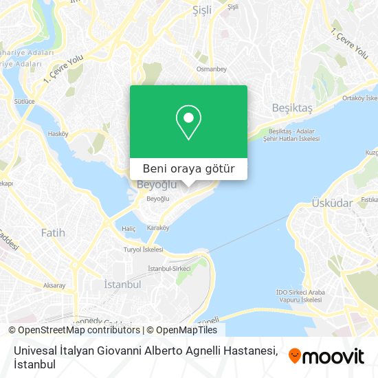 Univesal İtalyan Giovanni Alberto Agnelli Hastanesi harita