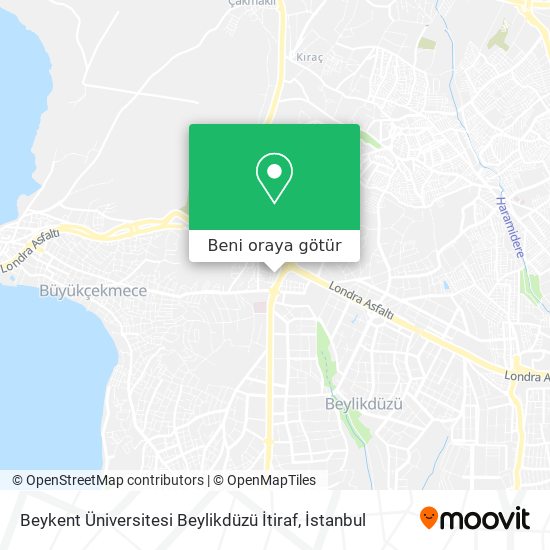 Beykent Üniversitesi Beylikdüzü İtiraf harita