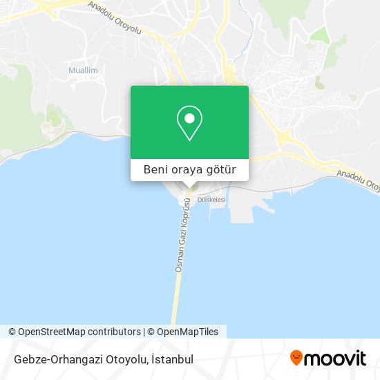 Gebze-Orhangazi Otoyolu harita