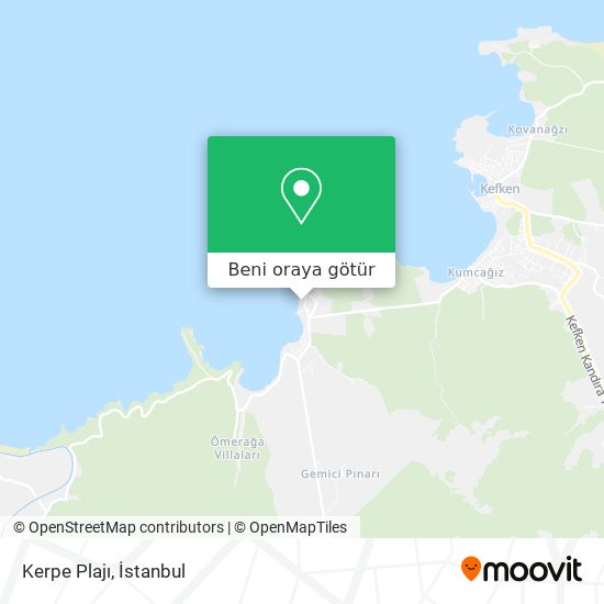 Kerpe Plajı harita