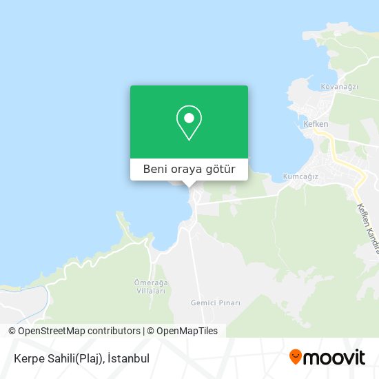 Kerpe Sahili(Plaj) harita