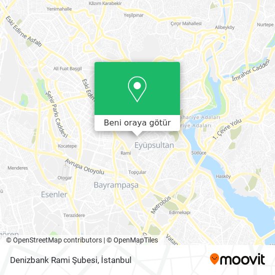 Denizbank Rami Şubesi harita