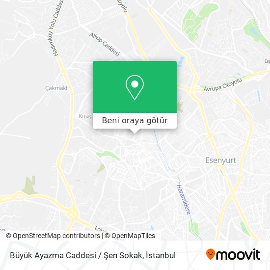 Büyük Ayazma Caddesi / Şen Sokak harita