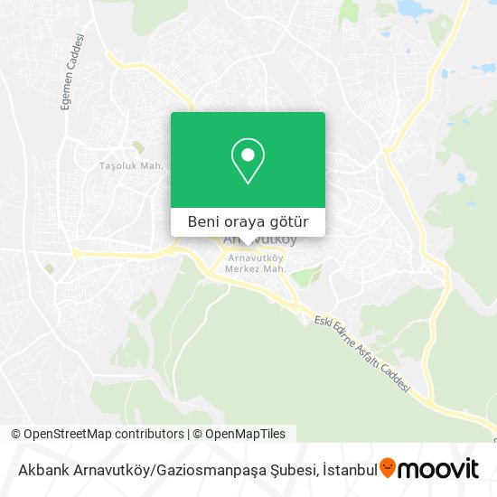 Akbank Arnavutköy / Gaziosmanpaşa Şubesi harita