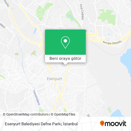 Esenyurt Belediyesi Defne Parkı harita