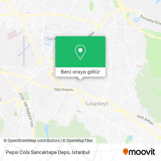 Pepsi Cola Sancaktepe Depo harita