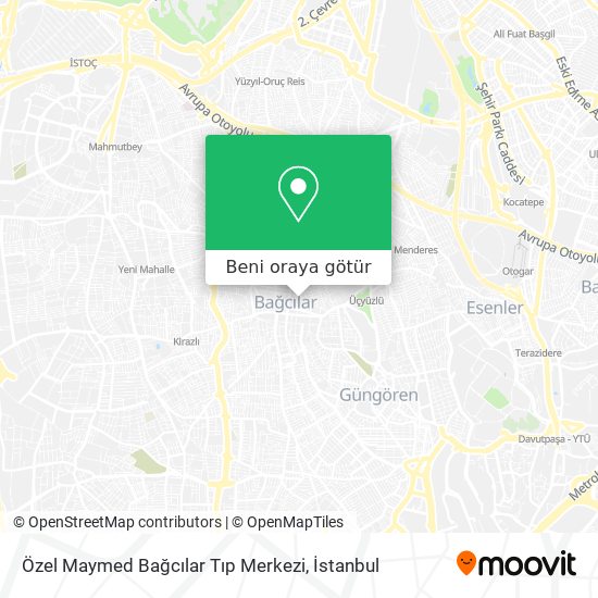 Özel Maymed Bağcılar Tıp Merkezi harita