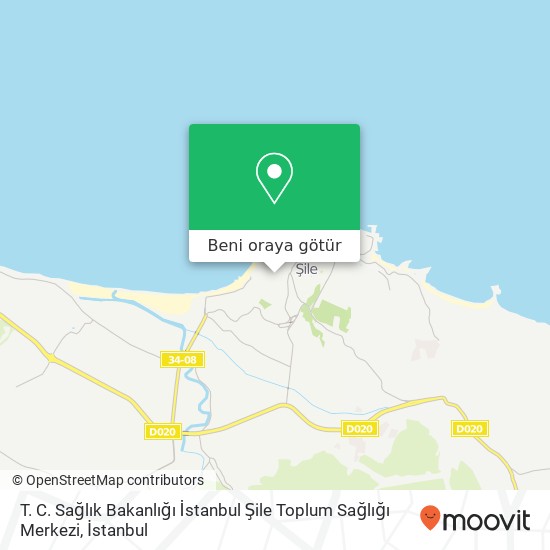 T. C. Sağlık Bakanlığı İstanbul Şile Toplum Sağlığı Merkezi harita