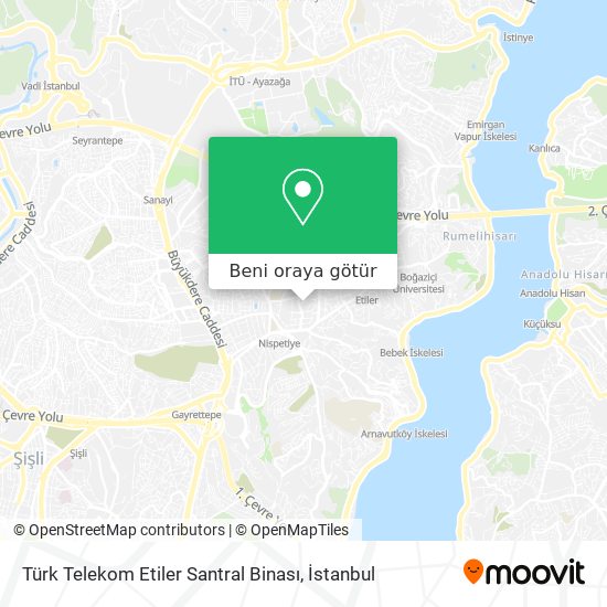 Türk Telekom Etiler Santral Binası harita