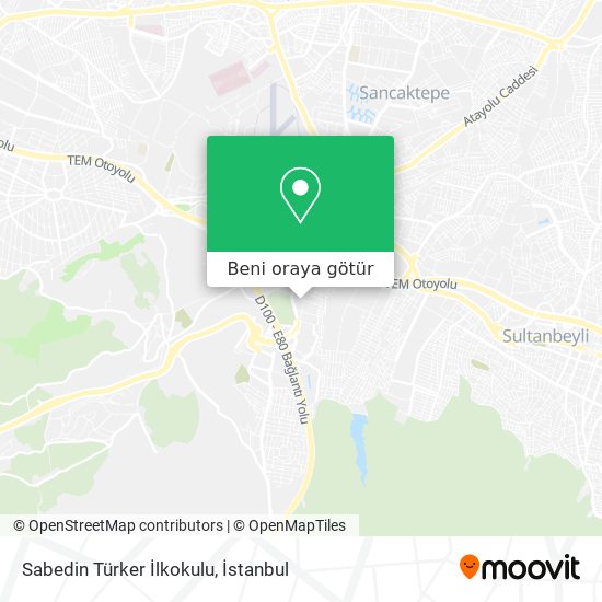 Sabedin Türker İlkokulu harita