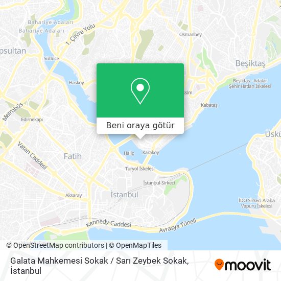 Galata Mahkemesi Sokak / Sarı Zeybek Sokak harita