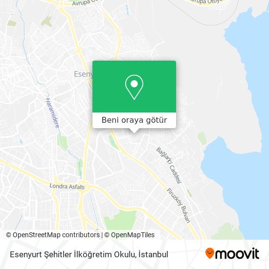 Esenyurt Şehitler İlköğretim Okulu harita