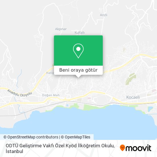 ODTÜ Geliştirme Vakfı Özel Kyöd İlköğretim Okulu harita