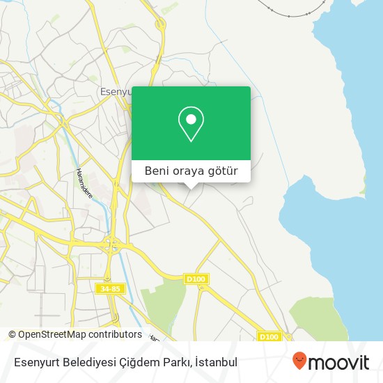 Esenyurt Belediyesi Çiğdem Parkı harita