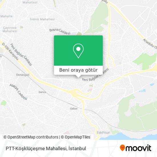 PTT-Köşklüçeşme Mahallesi harita