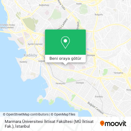 Marmara Üniversitesi İktisat Fakültesi (MÜ İktisat Fak.) harita