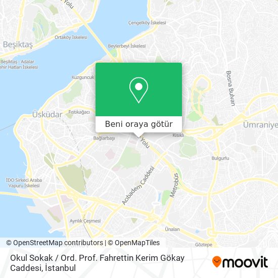 Okul Sokak / Ord. Prof. Fahrettin Kerim Gökay Caddesi harita