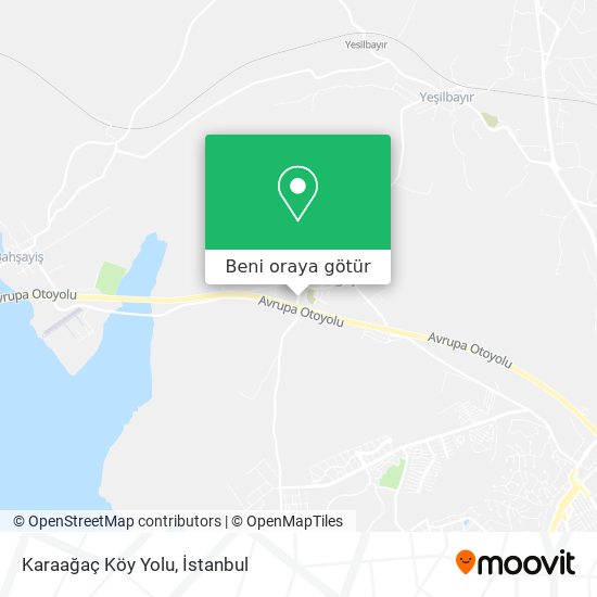 Karaağaç Köy Yolu harita