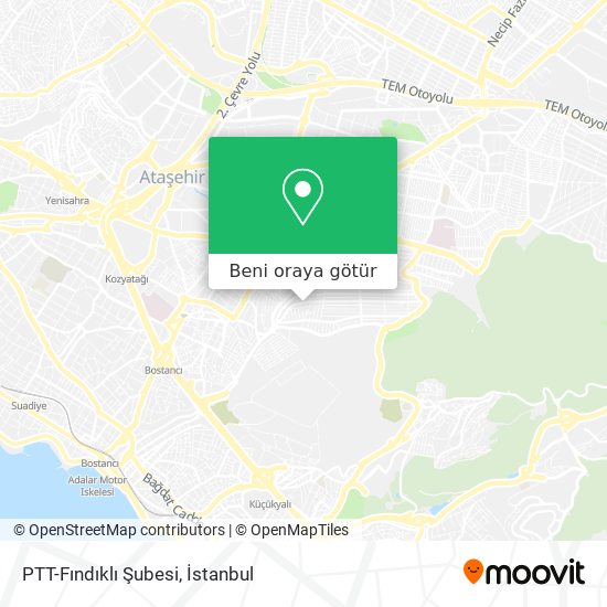 PTT-Fındıklı Şubesi harita