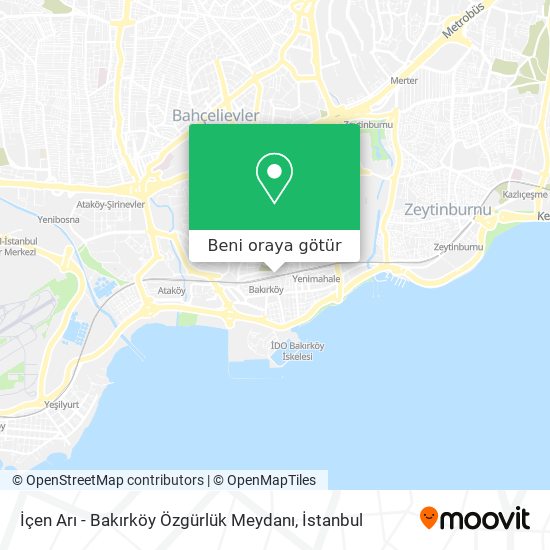 İçen Arı - Bakırköy Özgürlük Meydanı harita