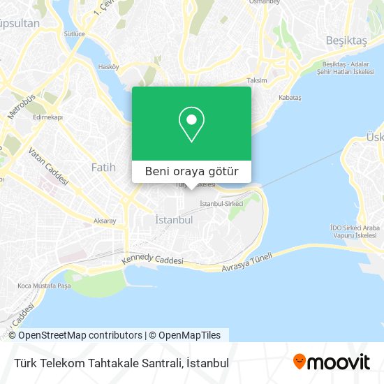 Türk Telekom Tahtakale Santrali harita