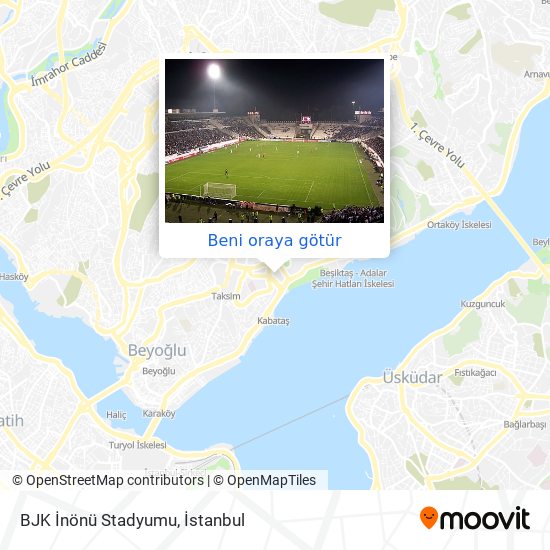 BJK İnönü Stadyumu harita