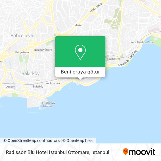 Radisson Blu Hotel Istanbul Ottomare harita