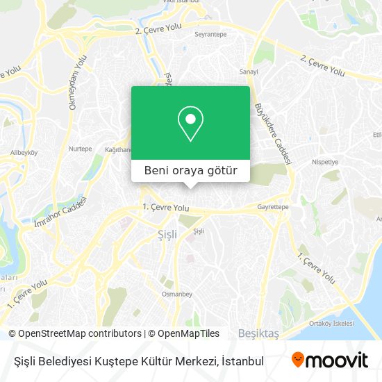 Şişli Belediyesi Kuştepe Kültür Merkezi harita