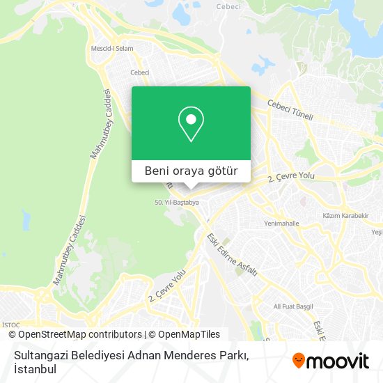 Sultangazi Belediyesi Adnan Menderes Parkı harita