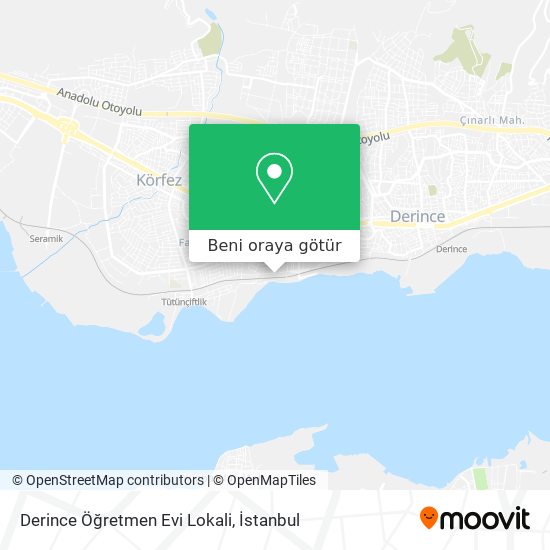 Derince Öğretmen Evi Lokali harita