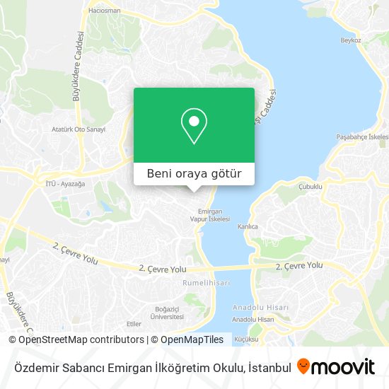 Özdemir Sabancı Emirgan İlköğretim Okulu harita