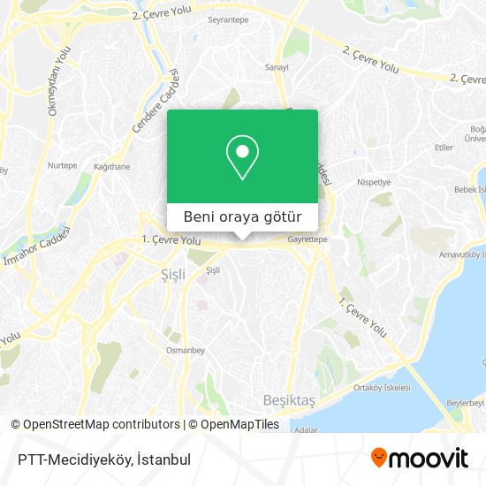 PTT-Mecidiyeköy harita