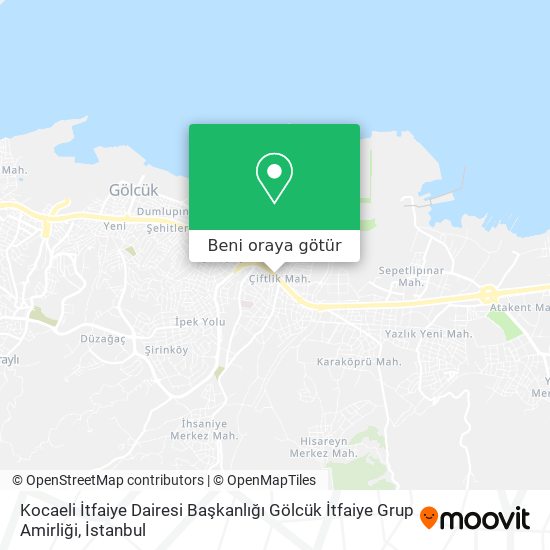 Kocaeli İtfaiye Dairesi Başkanlığı Gölcük İtfaiye Grup Amirliği harita