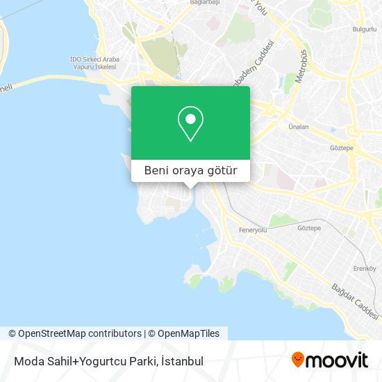 Moda Sahil+Yogurtcu Parki harita