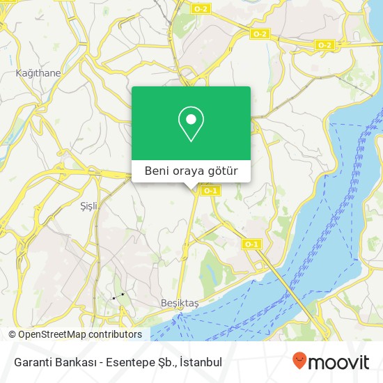 Garanti Bankası - Esentepe Şb. harita