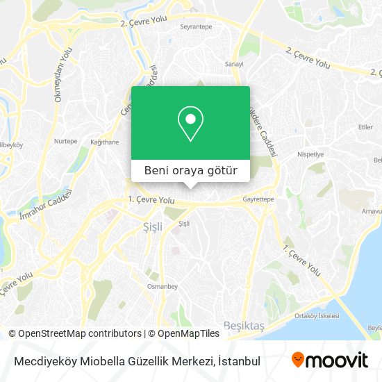 Mecdiyeköy Miobella Güzellik Merkezi harita
