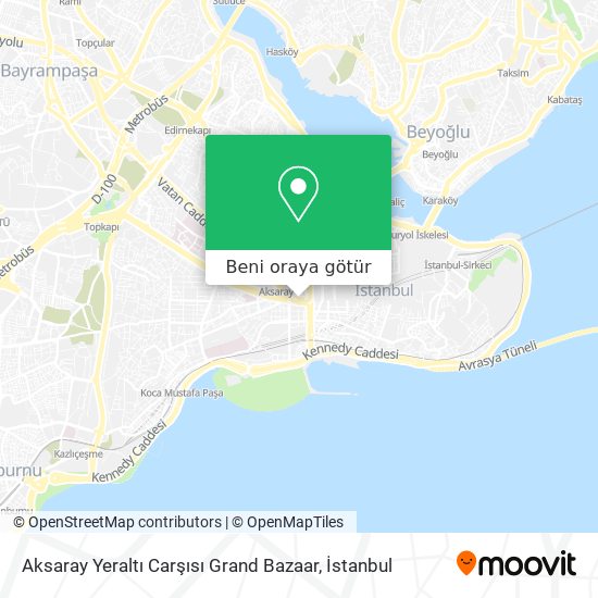 Aksaray Yeraltı Carşısı Grand Bazaar harita