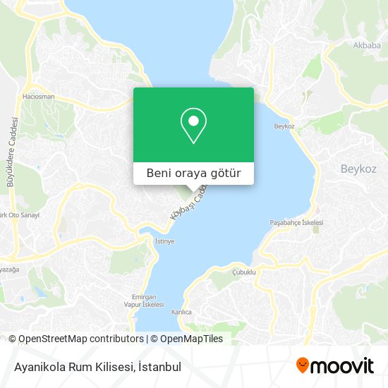 Ayanikola Rum Kilisesi harita