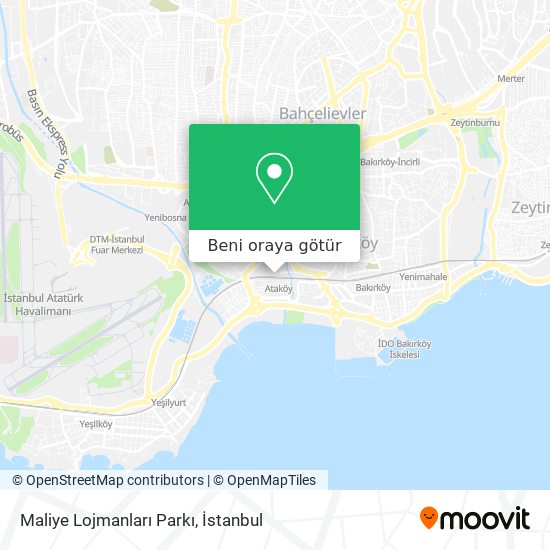 Maliye Lojmanları Parkı harita