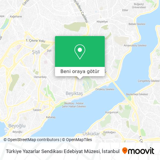 Türkiye Yazarlar Sendikası Edebiyat Müzesi harita