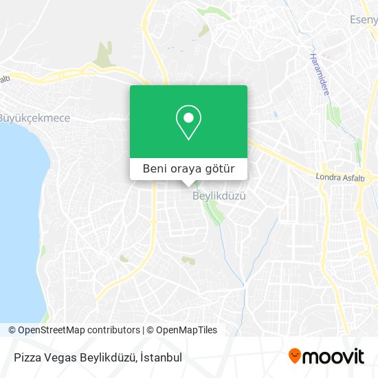 Pizza Vegas Beylikdüzü harita